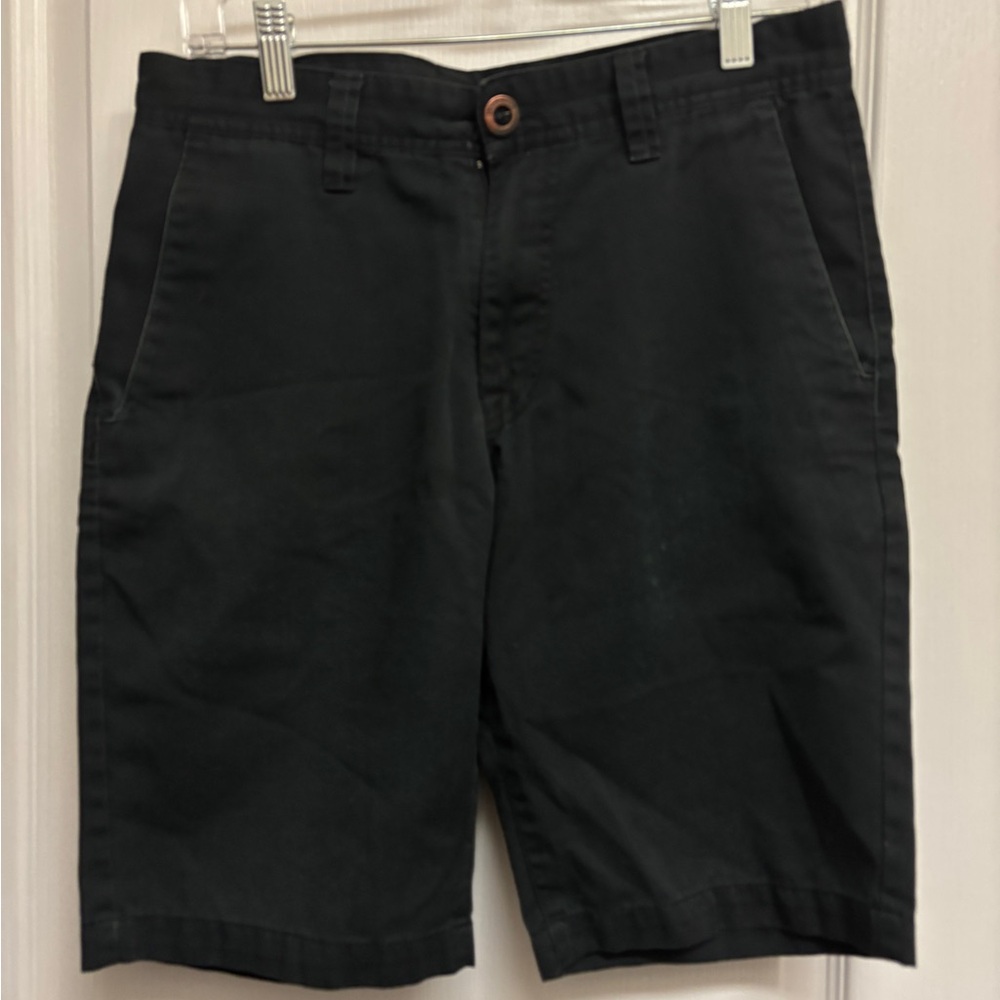 Volcom Black Flat Front Shorts